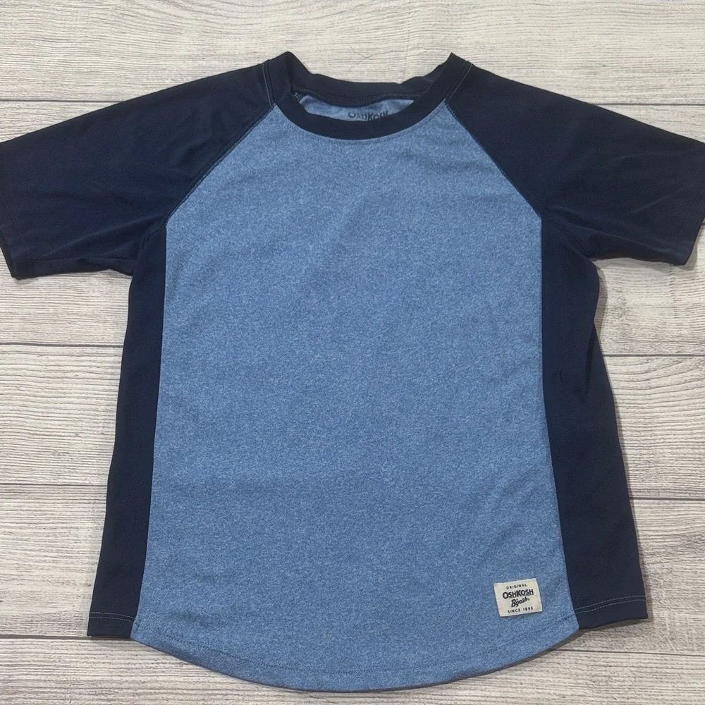 OshKosh B'gosh Boys Two-Tone Blue Raglan Tee